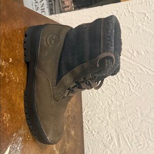Timberland Men's Dark Brown and Black Boots